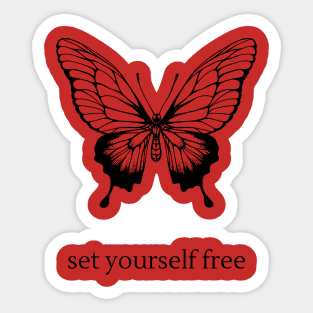 Set yourself free Sticker